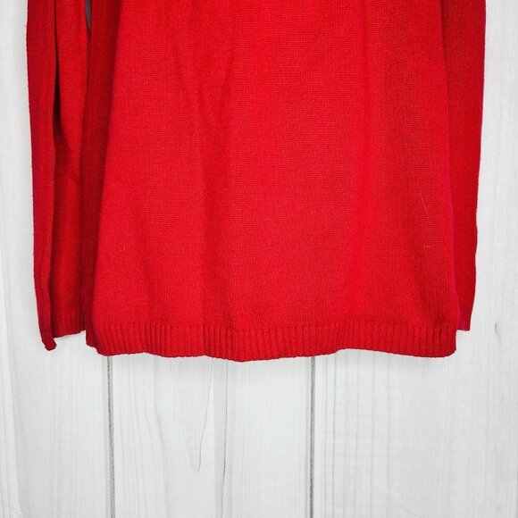 Cherokee Girls Red Sweater Long Sleeve Sz 6/6X Sequin Bow - Picture 4 of 7